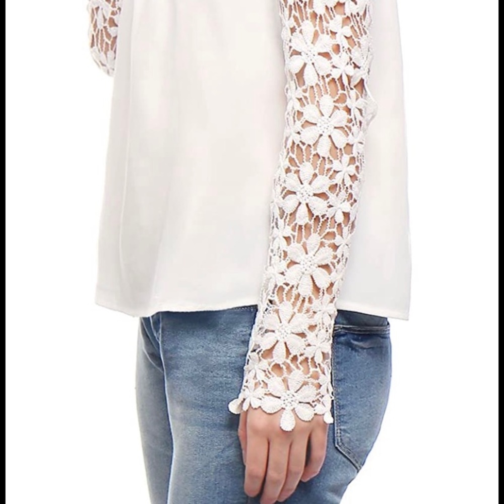 Chiffon Semi Sheer  Blouse - Picture 3 of 7